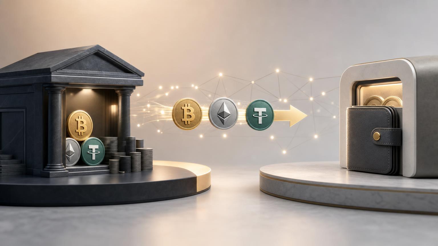 Schermata di prelievo da un exchange con selezione della criptovaluta, della rete e dell’indirizzo fornito dal servizio di cambio